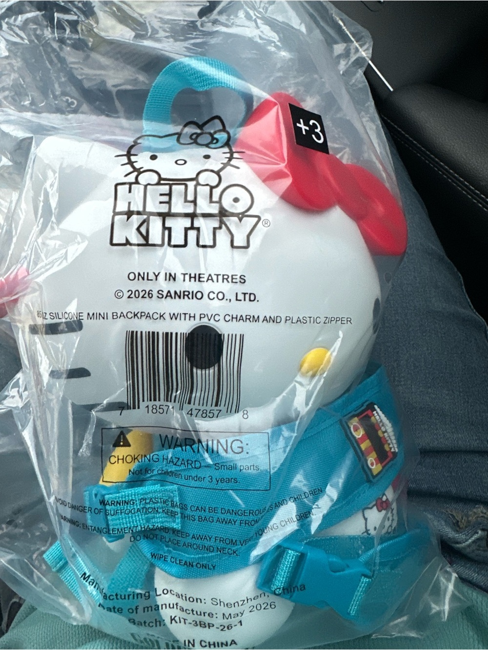 Sanrio Hello Kitty AMC popcorn bucket Silicone Backpack